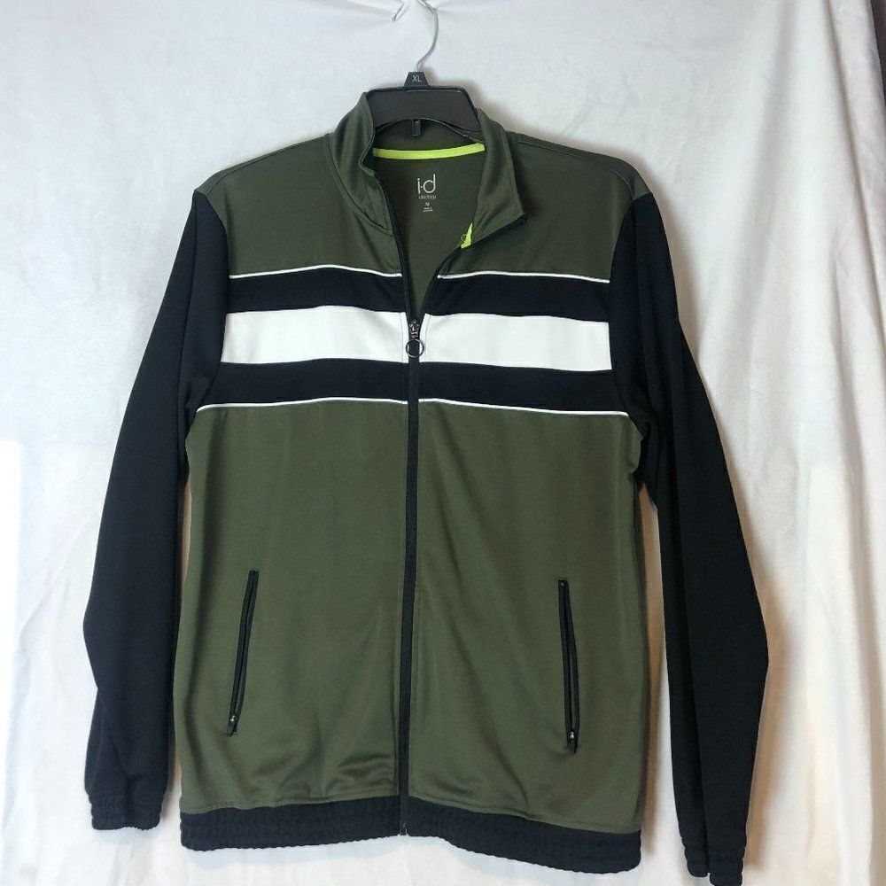 ID Ideology Mens Green Long-Sleeve Performance Fleece Zip-Up Sweater  M.     MT